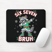 Six Seven Bruh Dabbing Raccoon Funny Christmas 6 7 マウスパッド (マウス)