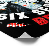 Six Seven Bruh Funny Checkered Cool Santa Claus Ro ポスター (角)