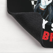 Six Seven Bruh Funny Checkered Cool Santa Claus Ro マウスパッド (コーナー)