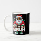 Six Seven Bruh Funny Santa Christmas 67 Gen Alpha  コーヒーマグカップ (左)
