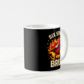 Six Seven Bruh Heart Dabbing Retro Love Meme Valen コーヒーマグカップ (正面右)