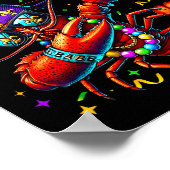 Six Seven Bruh Mardi Gras Dabbing Crawfish Men Wom ポスター (角)