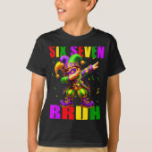 Six Seven Bruh Mardi Gras Jester Dab 6 7 Meme Fat Tシャツ (正面)