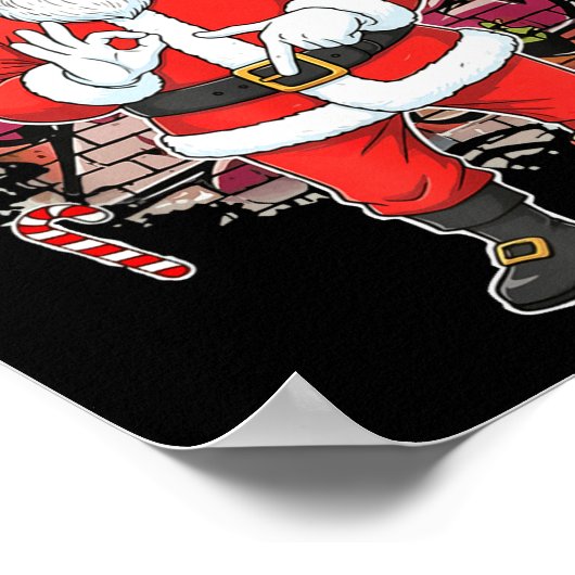 Six Seven Bruh Santa Funny 67 Six Seven Meme Chris ポスター (角)