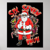 Six Seven Bruh Santa Funny 67 Six Seven Meme Chris ポスター (正面)