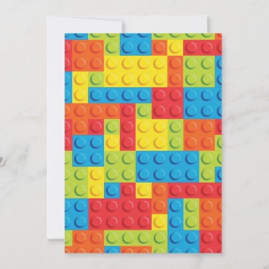 Six Seven Building Blocks Birthday Invitation 招待状 (裏面)