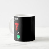 Six Seven Calling Meme Minimalist Trendy Phone Scr コーヒーマグカップ (正面左)