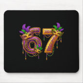 Six Seven Carnaval Festival 67 Meme Funny Mardi Gr マウスパッド (正面)
