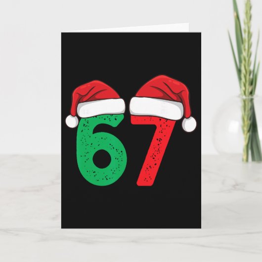 Six Seven Christmas 6 7 Meme Funny Christmas カード (正面)