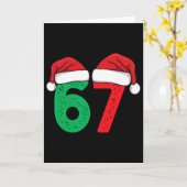 Six Seven Christmas 6 7 Meme Funny Christmas カード (黄色い花)