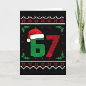 Six Seven Christmas 6 7 Ugly Christmas Sweater  カード (正面)