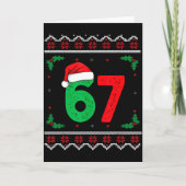 Six Seven Christmas 6 7 Ugly Christmas Sweater  カード (正面)