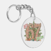 Six Seven Christmas Brain Rot キーホルダー (正面左)