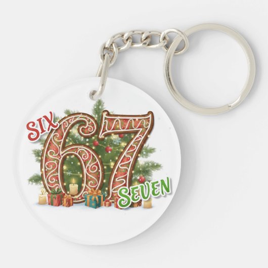 Six Seven Christmas Brain Rot キーホルダー (裏面)