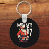 Six Seven Christmas Meme 67 Funny  キーホルダー (正面)
