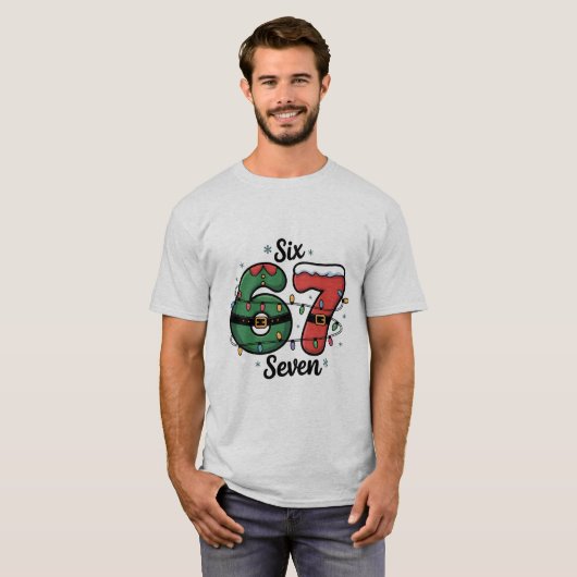 Six Seven Christmas Meme Funny Pop Culture  Tシャツ (正面フル)
