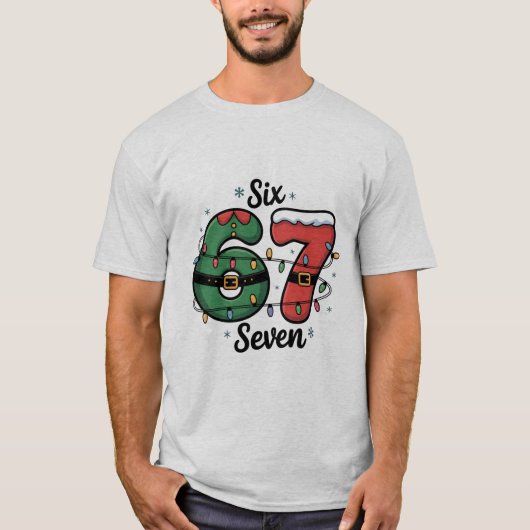 Six Seven Christmas Meme Funny Pop Culture  Tシャツ (正面)