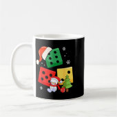 Six Seven Christmas Three Dice Santa Hat 67 Meme  コーヒーマグカップ (左)