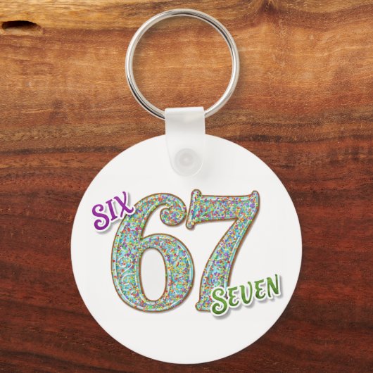 Six Seven Confetti Brain Rot キーホルダー (裏面)