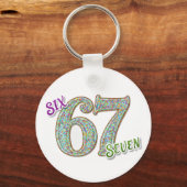 Six Seven Confetti Brain Rot キーホルダー (正面)