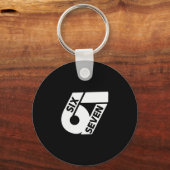 Six Seven Cool Meme 67 Funny Number  キーホルダー (正面)