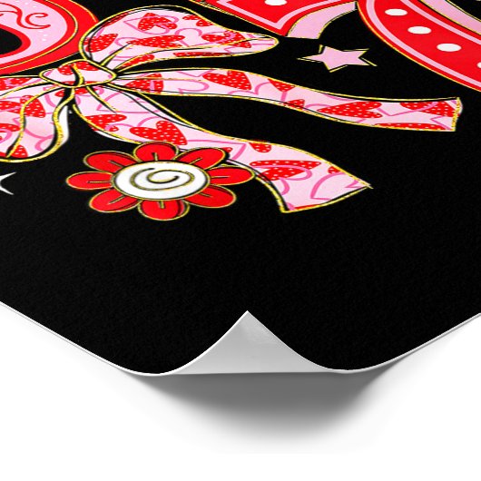 Six Seven Coquette Girl Bow Cool Meme 67 Valentine ポスター (角)