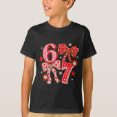 Six Seven Coquette Girl Bow Cool Meme 67 Valentine Tシャツ (正面)