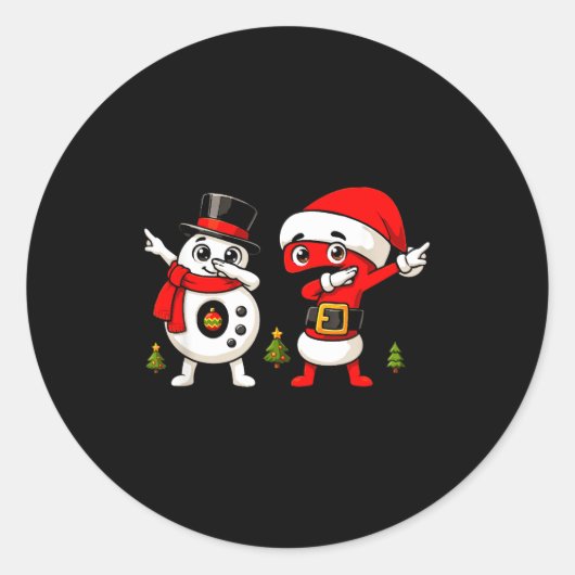 Six Seven Dabbing Cool Meme 67 Funny Dab Number ラウンドシール (正面)