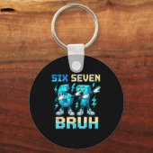 Six Seven Dabbing Cool Meme Bruh 67 Funny Dab Numb キーホルダー (正面)