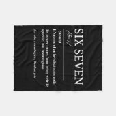 Six Seven Definition Funny 6 7 Meme Sarcastic Humo フリースブランケット (正面(横))