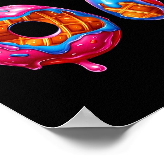 Six Seven Donut Ice Cream Drip Cool Meme Funny 67 ポスター (角)