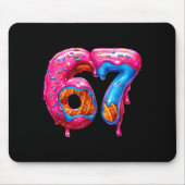 Six Seven Donut Ice Cream Drip Cool Meme Funny 67  マウスパッド (正面)