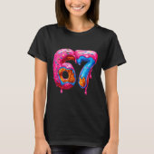 Six Seven Donut Ice Cream Drip Cool Meme Funny 67 Tシャツ (正面)