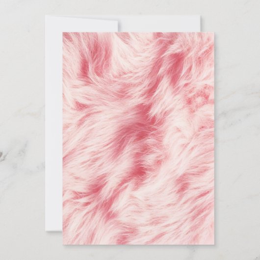 Six Seven Fluffy Fur Birthday Invitation 招待状 (裏面)