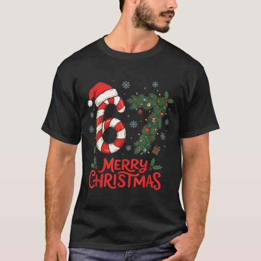 Six Seven Funny 6 7 Meme Christmas  Tシャツ (正面)