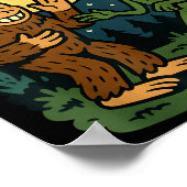 Six Seven Funny Bigfoot And Alien 67 Viral Meme Sa ポスター (角)