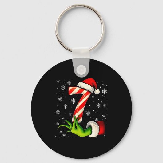 Six Seven Funny Christmas Couple Matching Meme  キーホルダー (正面)