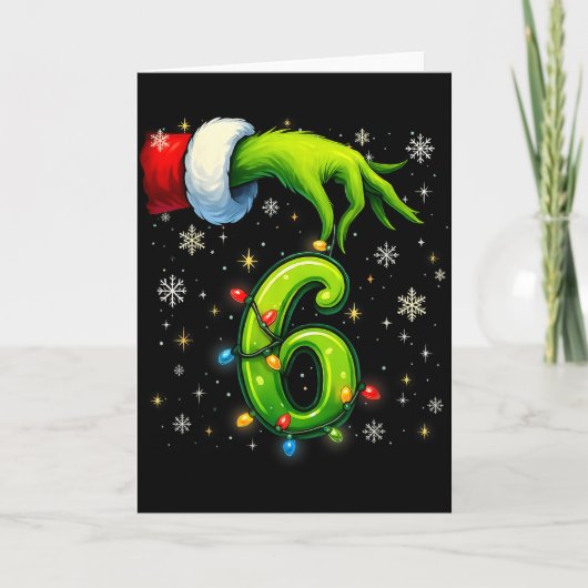 Six Seven Funny Christmas Meme Couple Matching カード (正面)