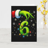 Six Seven Funny Christmas Meme Couple Matching カード (黄色い花)