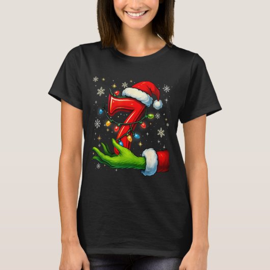 Six Seven Funny Christmas Meme Couple Matching  Tシャツ (正面)