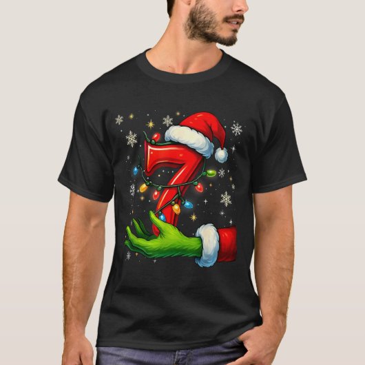 Six Seven Funny Christmas Meme Couple Matching  Tシャツ (正面)