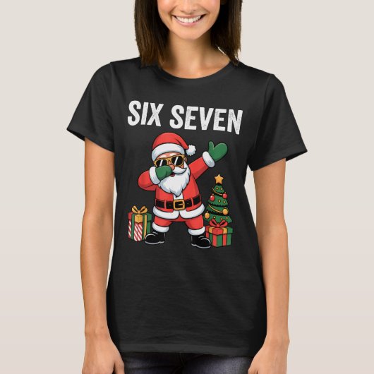 Six Seven Funny Santa Christmas 67 Meme  Tシャツ (正面)
