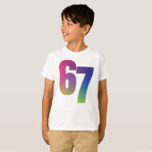 Six seven funny trendy kids slang colorful tシャツ (正面フル)