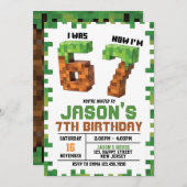 Six Seven Game Birthday Invitation. game Invite 招待状 (正面/裏面)