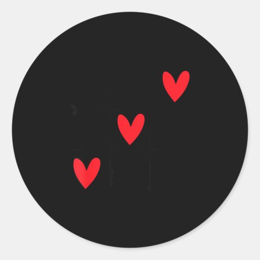 Six Seven Gamer 67 Valentines Day 6 7 Funny  ラウンドシール (正面)