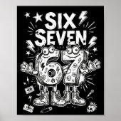 Six Seven Gen Alpha Brain Rot Meme Funny Viral Tre ポスター (正面)