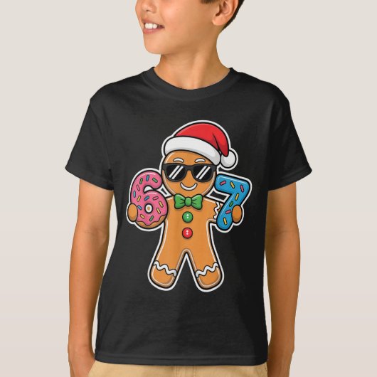 Six Seven Gingerbread 67 Funny Christmas Boys Kids Tシャツ (正面)