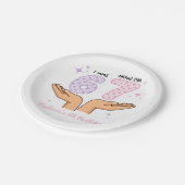 Six Seven Girl Birthday Paper Plate ペーパープレート (アングル)