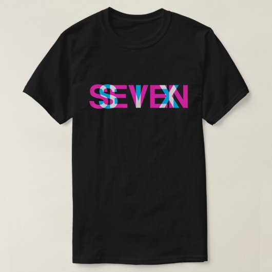 Six Seven Glitch Optical Illusion Meme Art Tシャツ (デザイン正面)