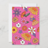 Six Seven Groovy Hippie Birthday Party 招待状 (裏面)